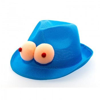 Sombrero Pechos Azul Claro